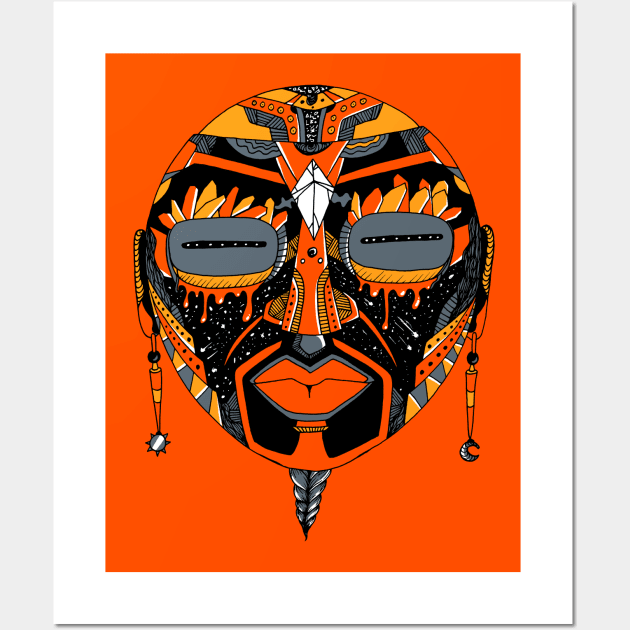 Orangrey African Mask 2 Wall Art by kenallouis